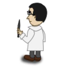 Professor comic character vector image