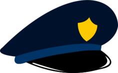 Police cap vector graphics