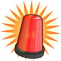 Red signal light vector image