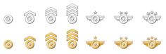 Military badges vector drawing