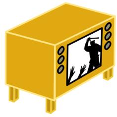 Television violence vector clip art
