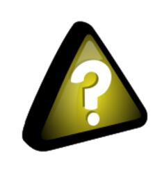 Vector drawing of question mark in yellow triangle