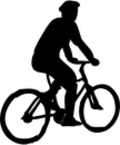 Bicyclist silhouette vector illustration