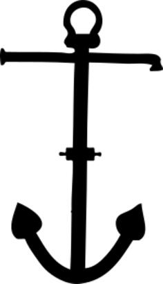 Silhouette of an admiralty pattern anchor vector image