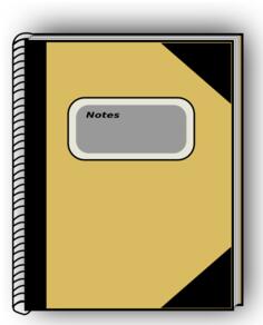 Vector drawing of notebook