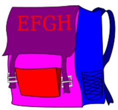 Schoolbag with writing vector image