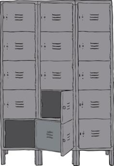 Vector image of lockers