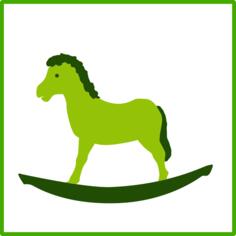 Eco green toy vector icon