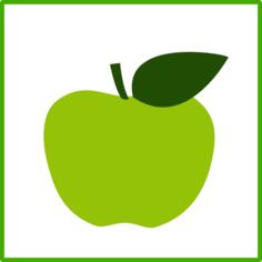 Eco apple vector icon
