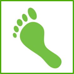 Eco carbon footprint vector icon