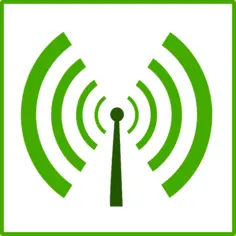 Eco wifi pollution vector icon