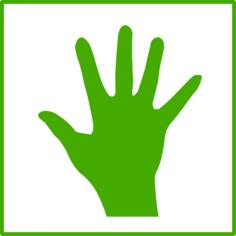 Eco hand vector icon