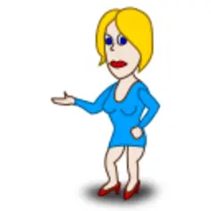 Blonde woman comic character vector image