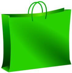Green bag vector illustration