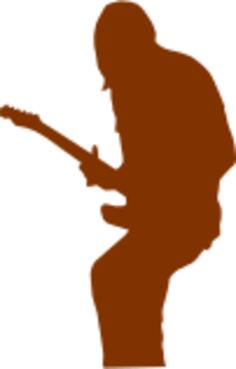 Vector silhouette of guitarist