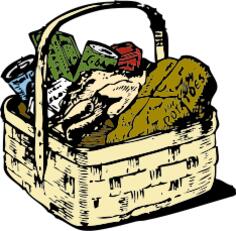 Shopping basket vector clip art