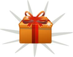 Vector drawing of gift box