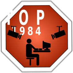 Stop 1984 vector image