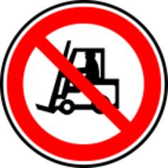No forklift vector road sign