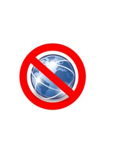 No Global Internet Vector Icon