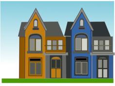 Vector drawing of villa