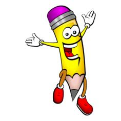 Happy pencil vector image