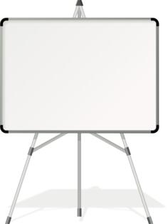 Small whitebaord with stand vector image