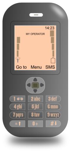Mobile phone vector drawing