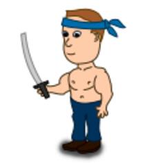 Ninja comic character vector image