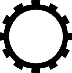 Gear shape vector design element