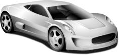 Sports car vector drawing