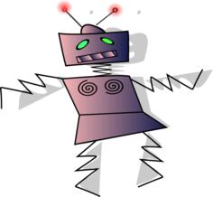 Dancing robot vector image