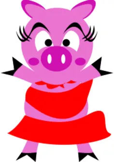 Madame pig vector image