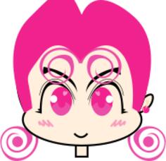 Pinky lady portrait vector image