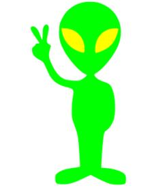 Green alien vector image