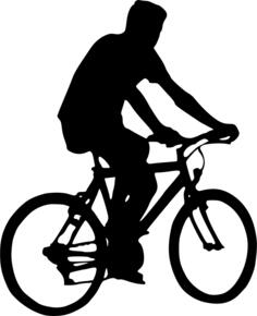 Bicyclist silhouette vector image