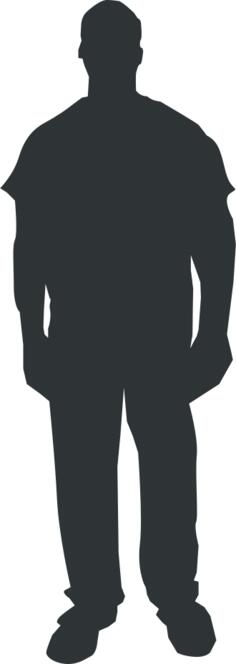 Man silhouette vector clip art