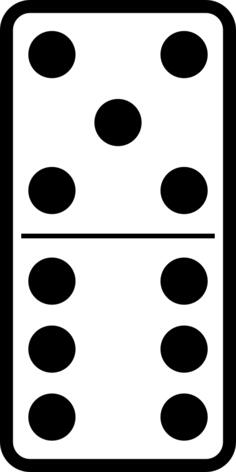 Domino tile 5-6 vector drawing