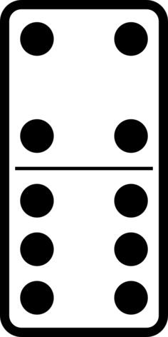 Domino tile 4-6 vector image