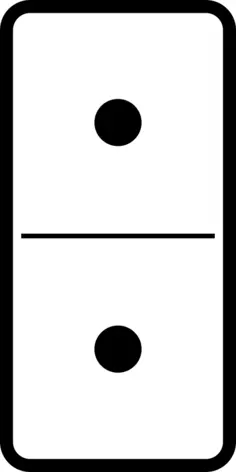 Domino tile double one vector image