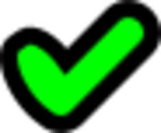 Green tick OK vector icon