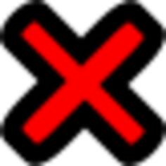 Red cross NO vector icon