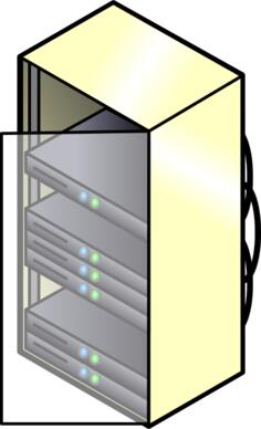 Servers closet vector image