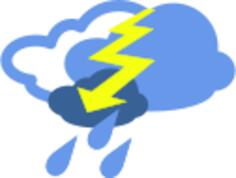 Thunderstorm weather symbol vector image