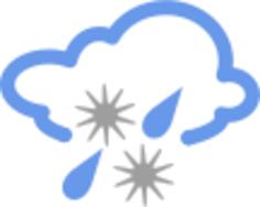Ice rain weather symbol vector image