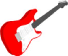 Red electric guitar vector graphics