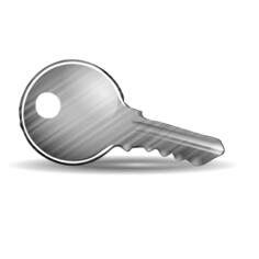Shiny door key vector illustration