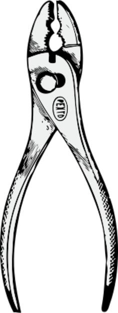 Slip joint pliers vector image