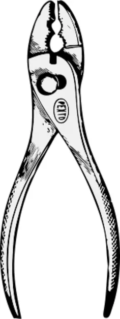Slip joint pliers vector image