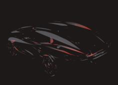 Vector drawing of sports car